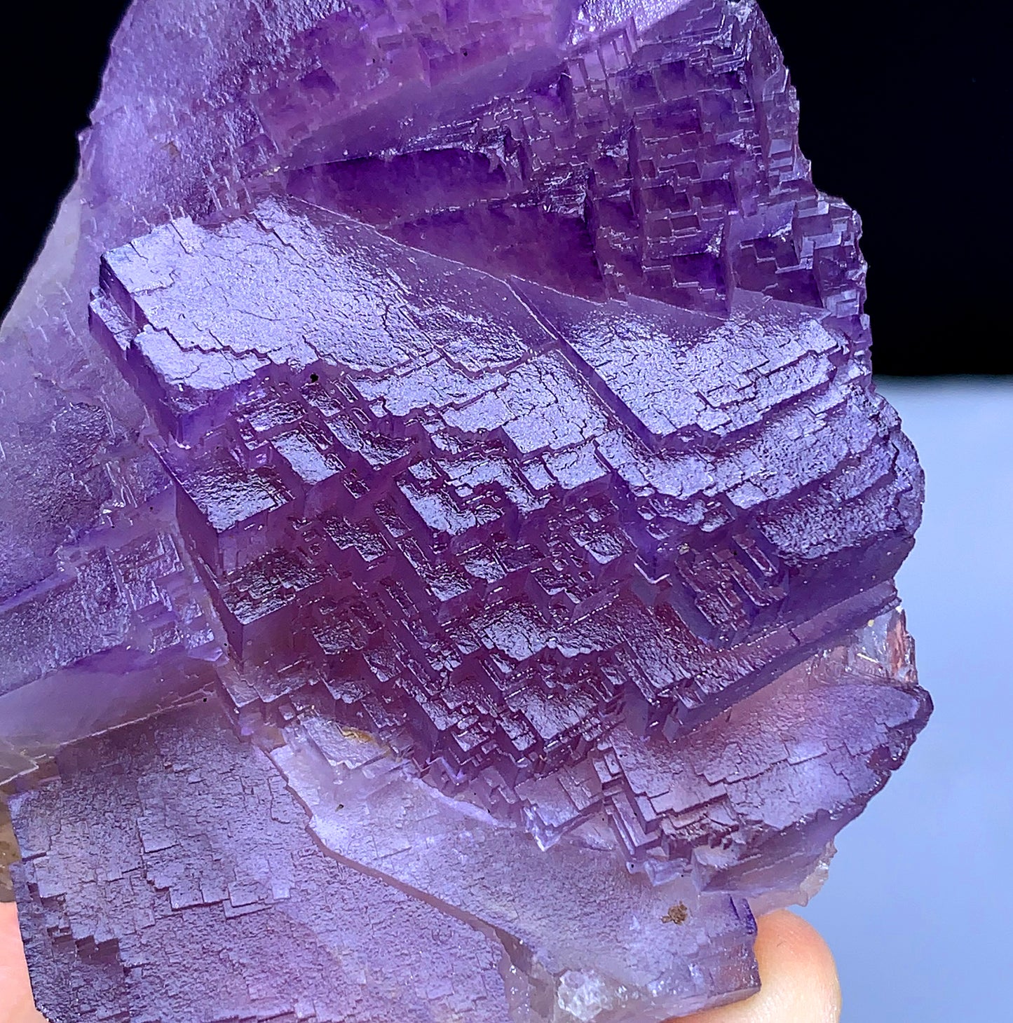 Purple Phanton Floater Fluorite, Fluorite with Stepwise Terminations - 259 grams