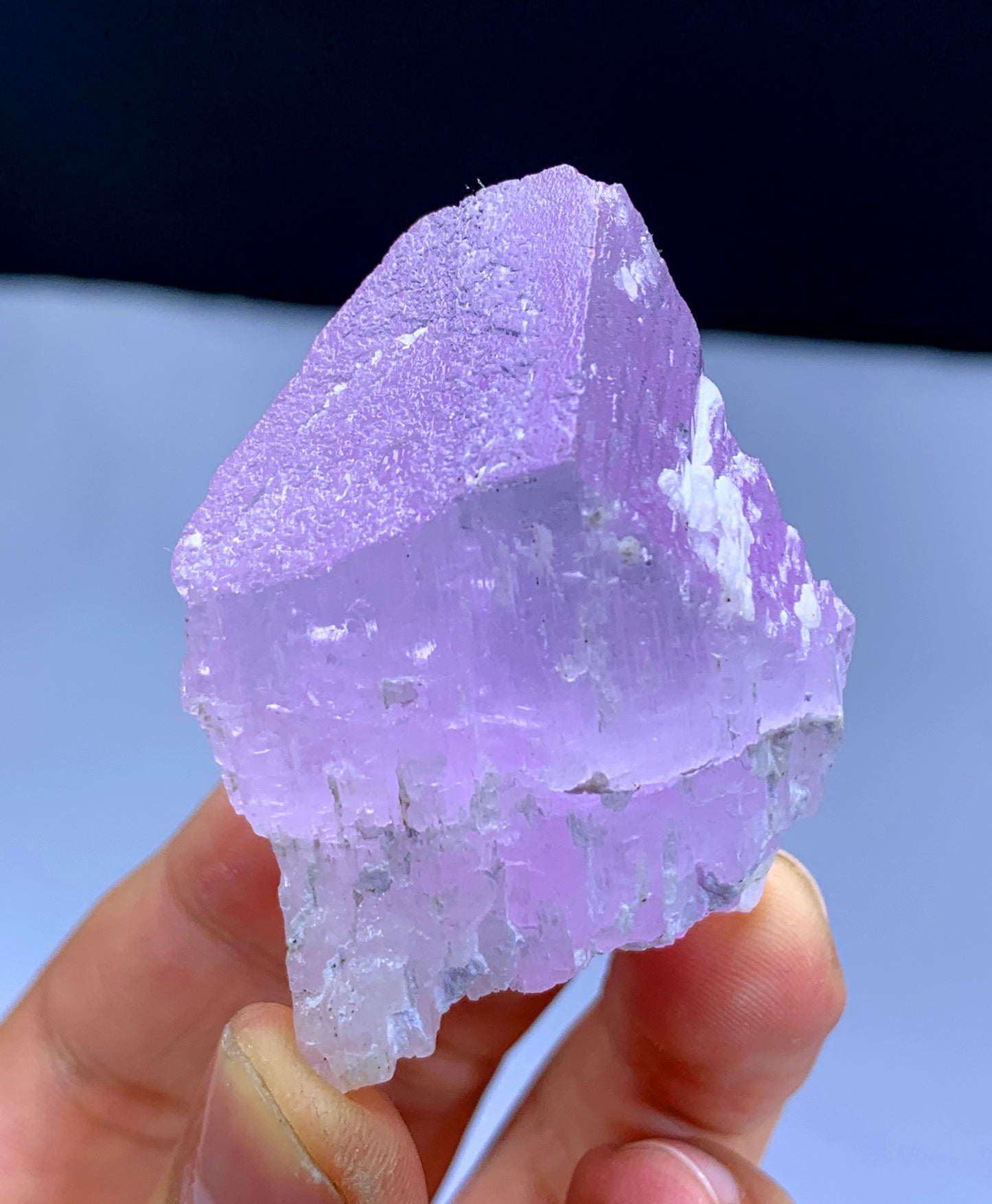 Natural Fluorescent Pink Kunzite Crystal from Afghanistan - 53 grams