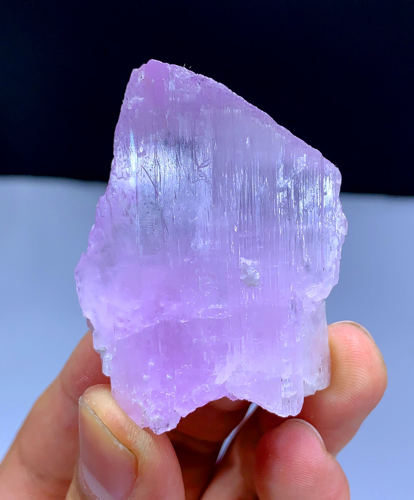 Natural Fluorescent Pink Kunzite Crystal from Afghanistan - 53 grams