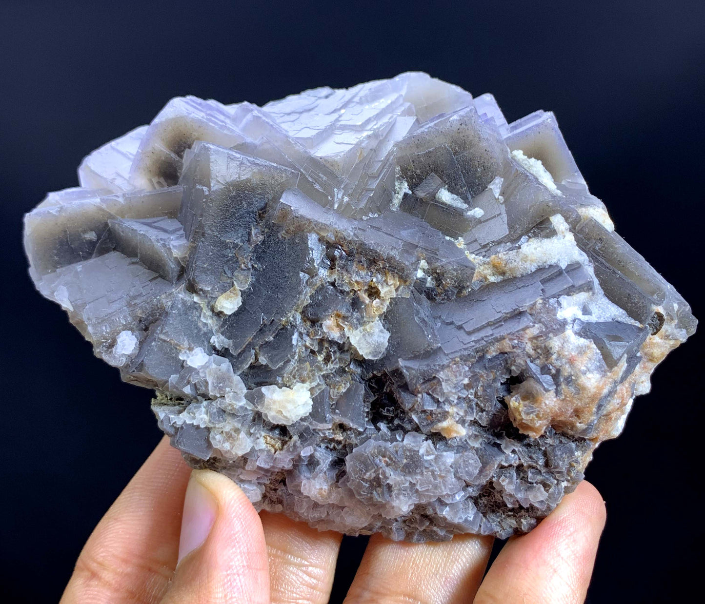 Purple Phantom Fluorite Specimen From Pakisan 504 Gram