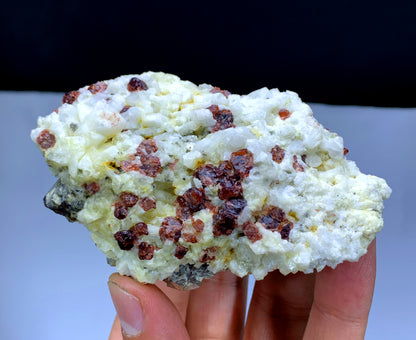 Natural Red Color Garnet Crystals on Matrix from Pakistan - 142 grams