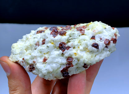 Natural Red Color Garnet Crystals on Matrix from Pakistan - 142 grams