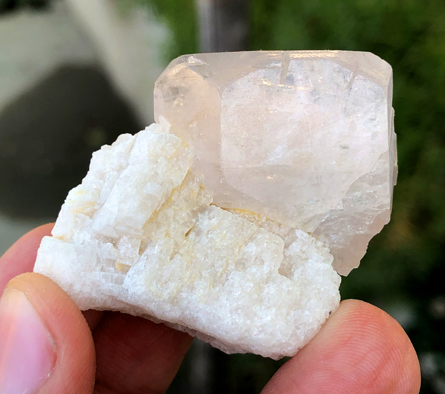 Pink Morganite Crystal On Feldspar From Afghanistan - 37 Gram