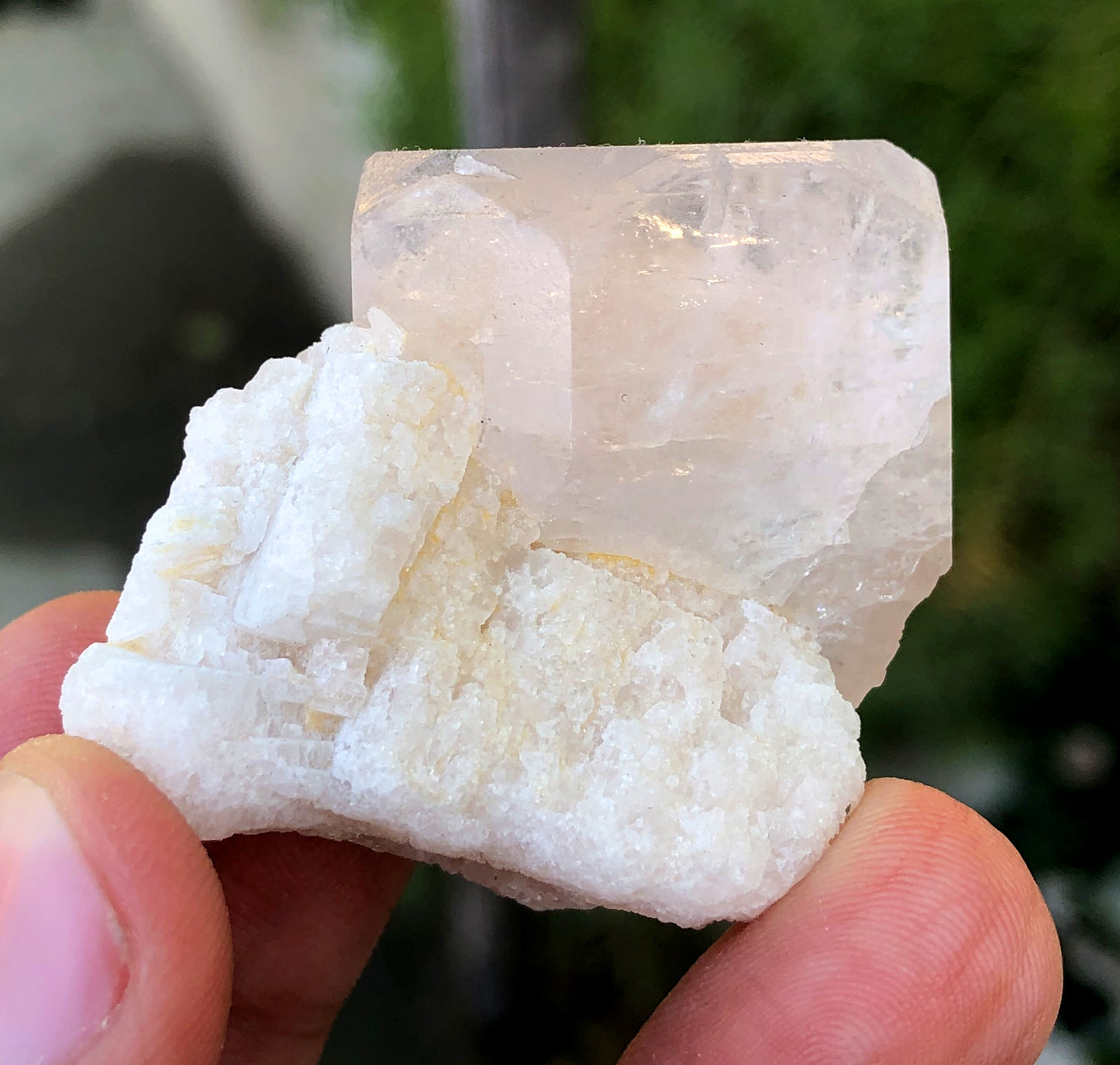 Pink Morganite Crystal On Feldspar From Afghanistan - 37 Gram