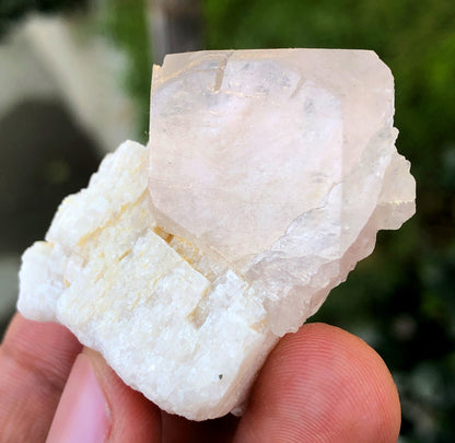 Pink Morganite Crystal On Feldspar From Afghanistan - 37 Gram