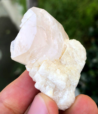 Pink Morganite Crystal On Feldspar From Afghanistan - 37 Gram