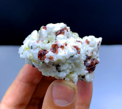 Natural Red Color Garnet Crystals on Matrix from Pakistan - 91 grams