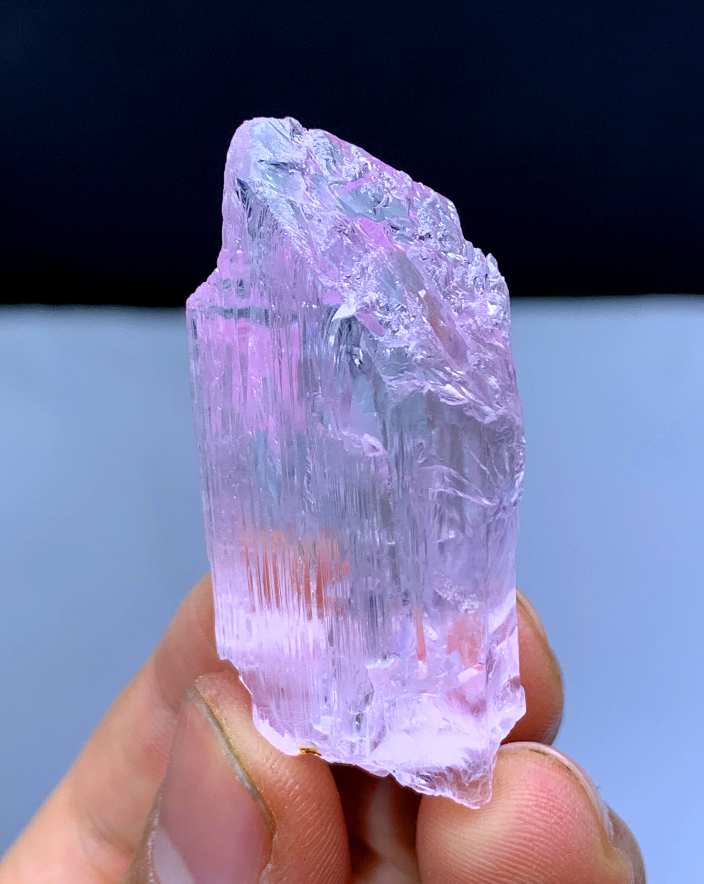 Natural Fluorescent Pink Color Kunzite Crystal from Afghanistan - 22 grams