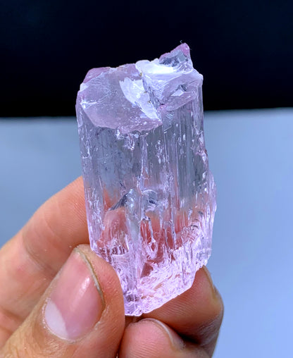 Natural Fluorescent Pink Color Kunzite Crystal from Afghanistan - 22 grams