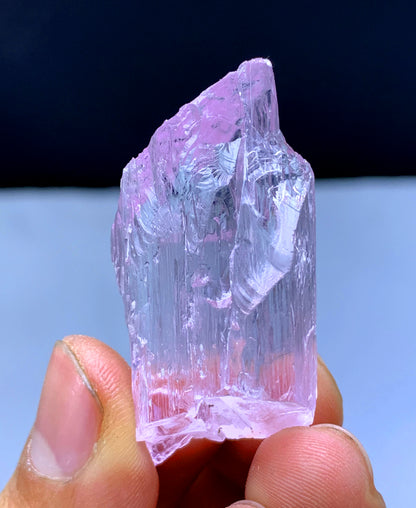 Natural Fluorescent Pink Color Kunzite Crystal from Afghanistan - 22 grams