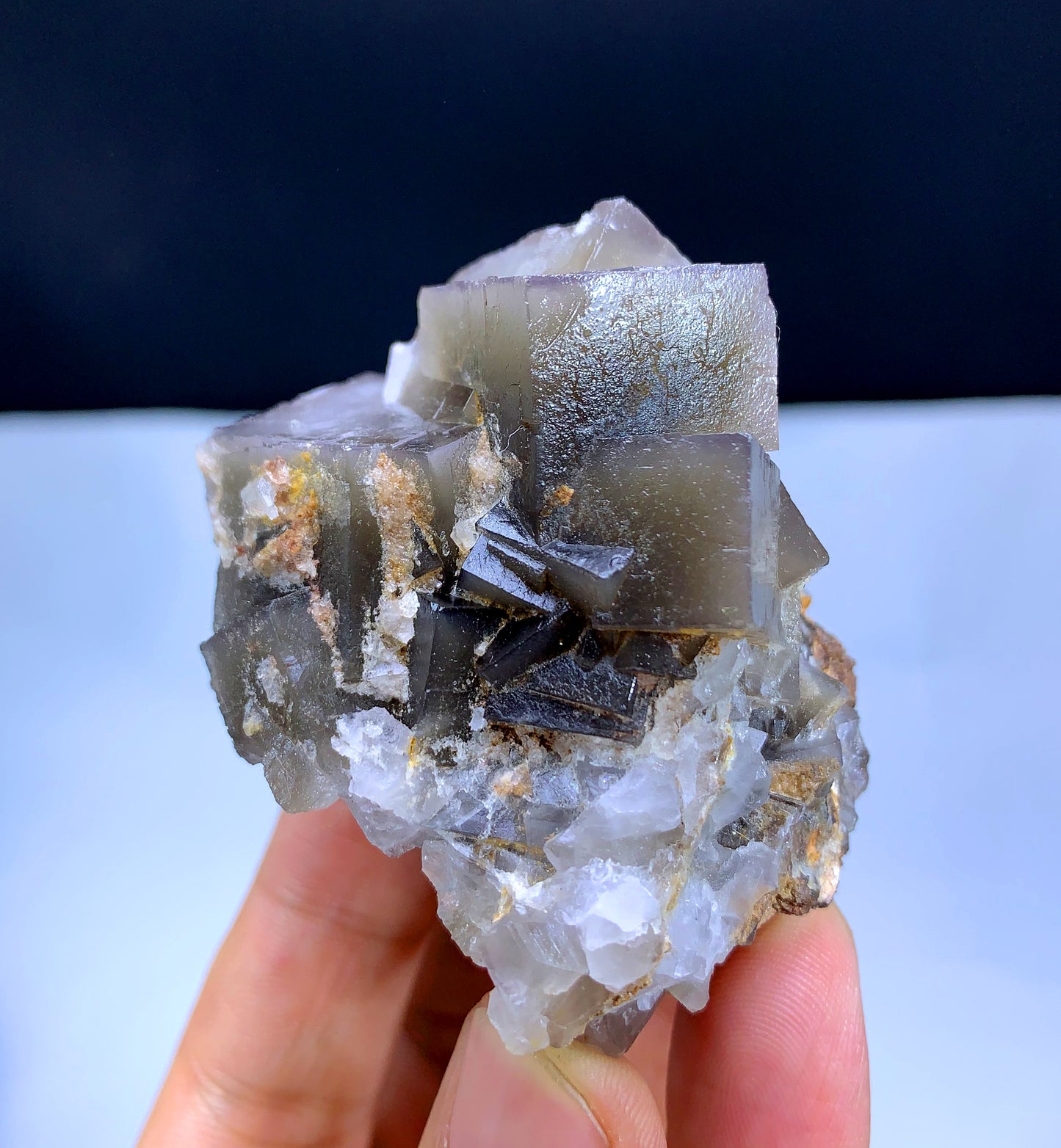 Cubic Purple Phantom Fluorite from Pakistan - 124 grams