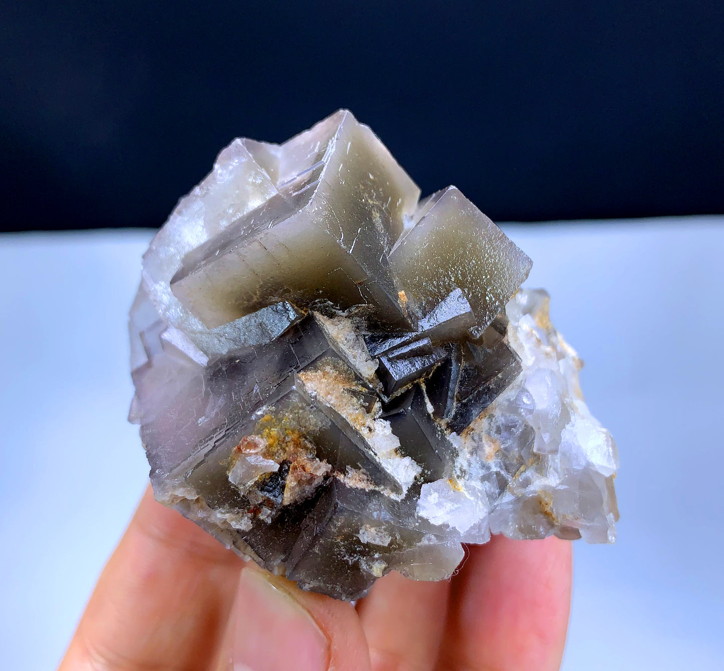 Cubic Purple Phantom Fluorite from Pakistan - 124 grams