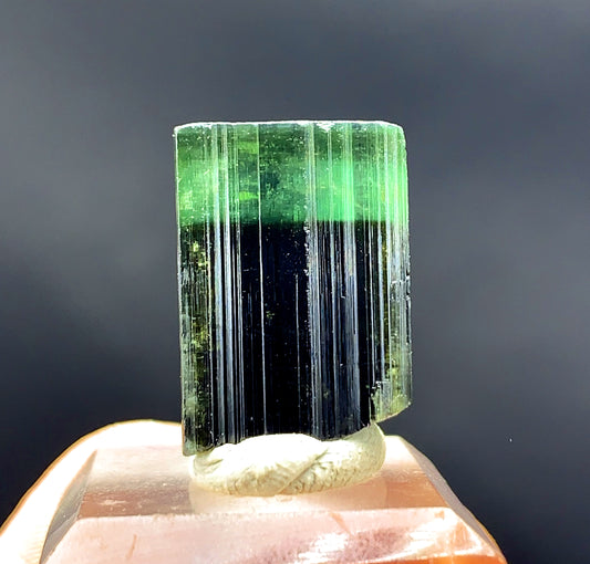 Natural Terminated Green Cap Tourmaline Crystal from Pakistan - 27.80 carats