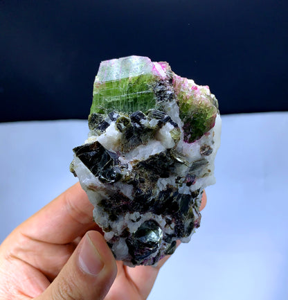 Amazing Green Diopside on Matrix - 227 grams