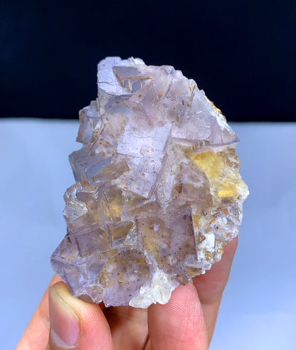 Cubic Purple Phantom Fluorite, Fluorite Specimen - 96 grams