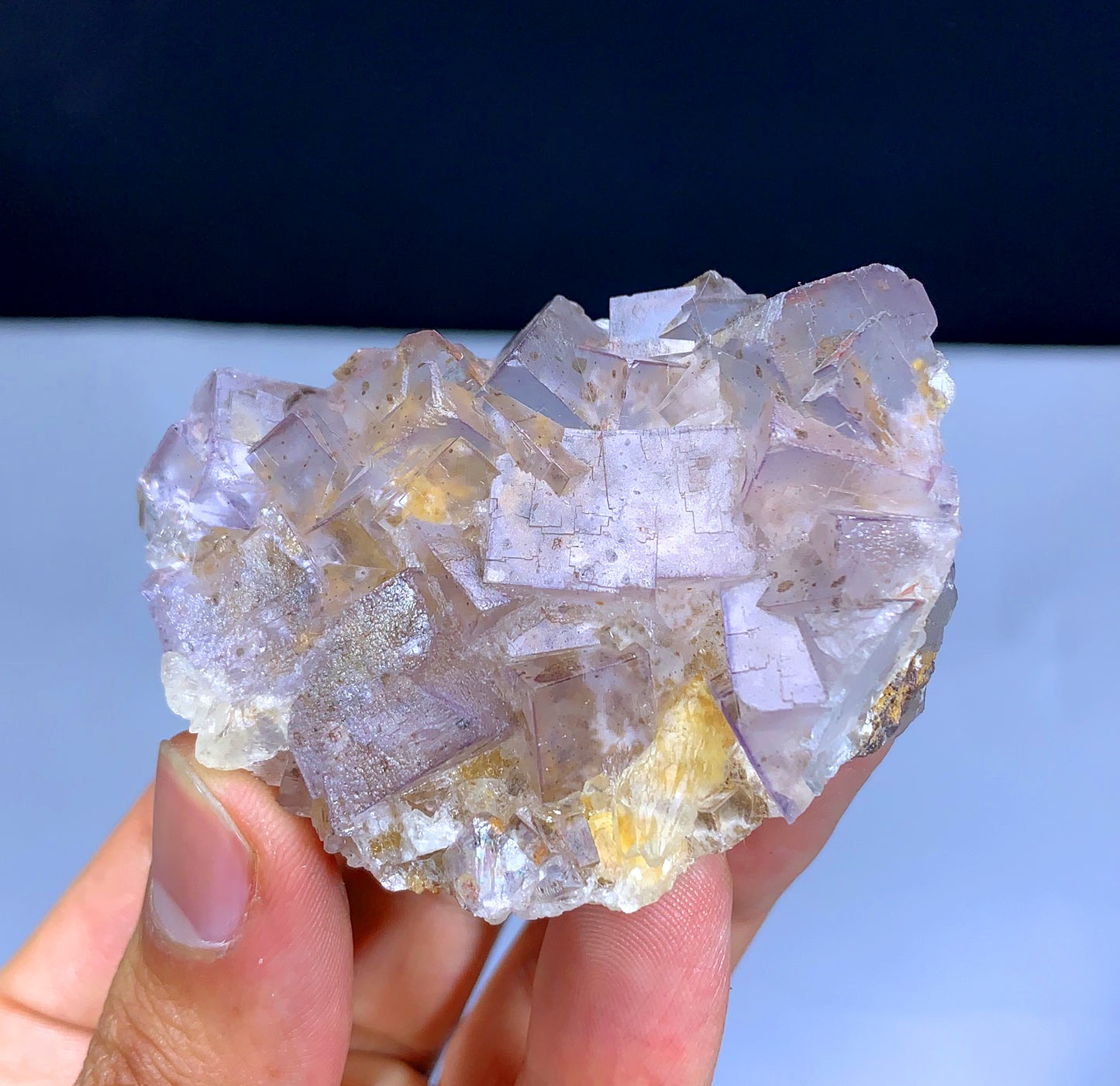 Cubic Purple Phantom Fluorite, Fluorite Specimen - 96 grams