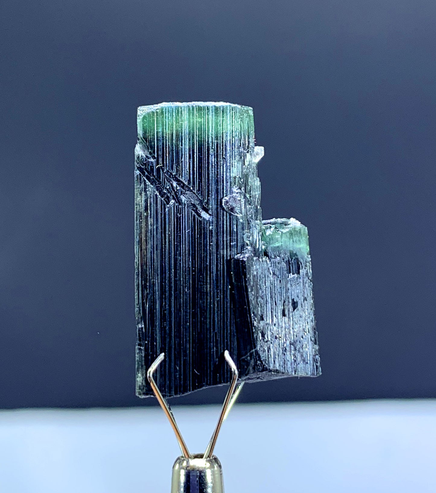 Natural Terminated Green Cap Tourmaline Crystal from Pakistan - 07 gram