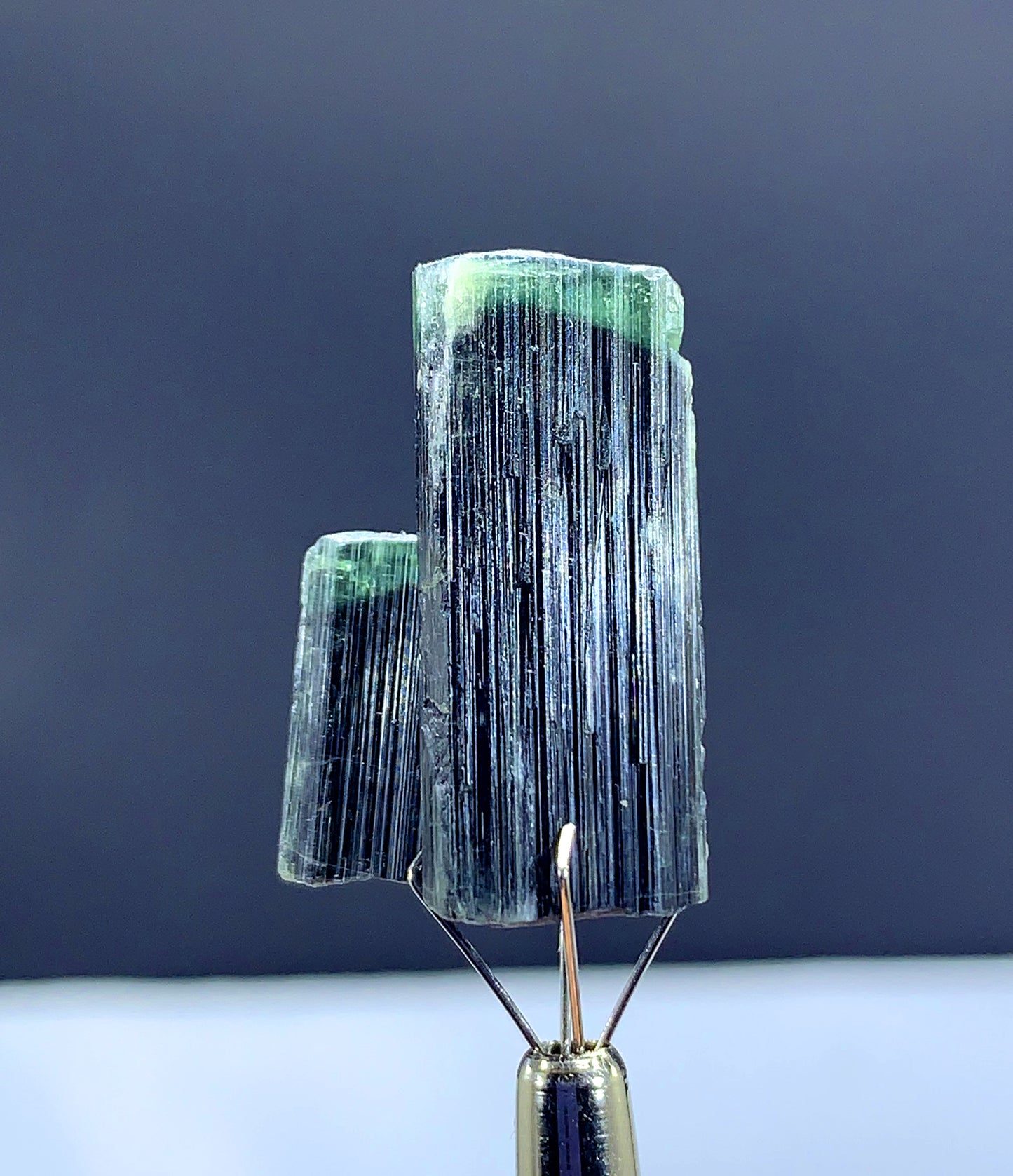 Natural Terminated Green Cap Tourmaline Crystal from Pakistan - 07 gram