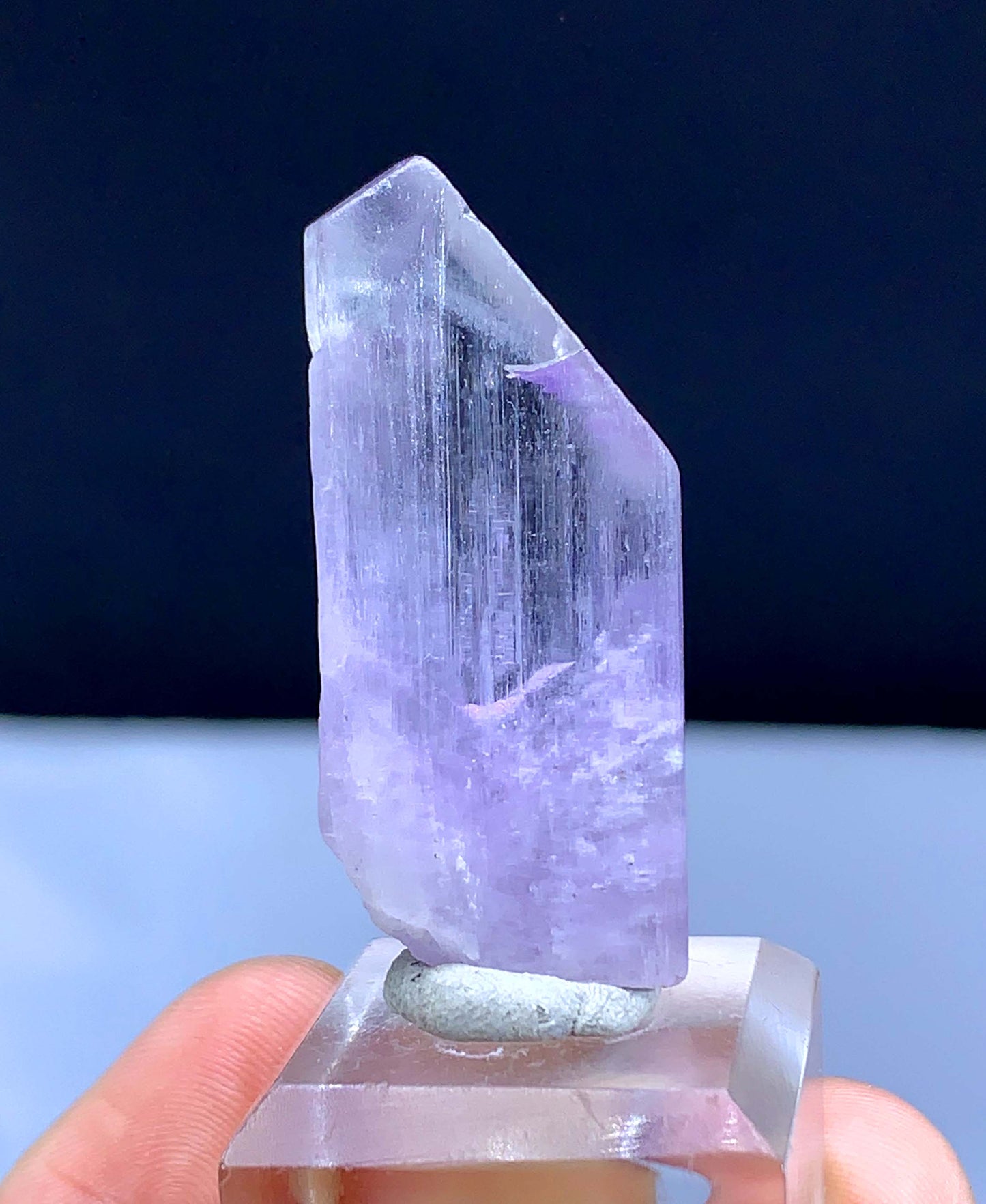 V Shape Terminated Pink Kunzite Crystal - 12 gram