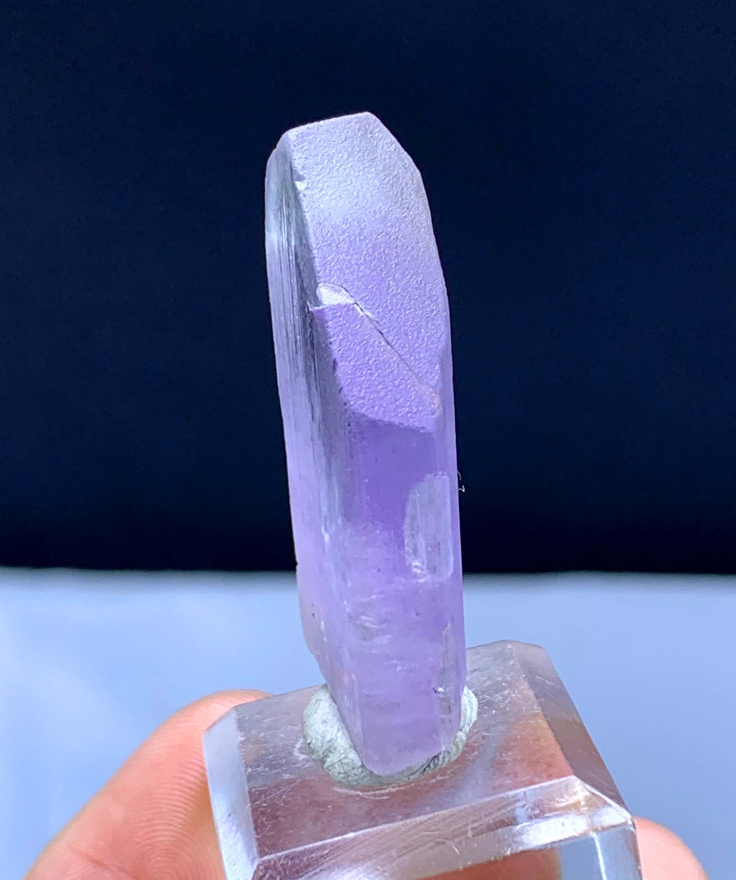 V Shape Terminated Pink Kunzite Crystal - 12 gram