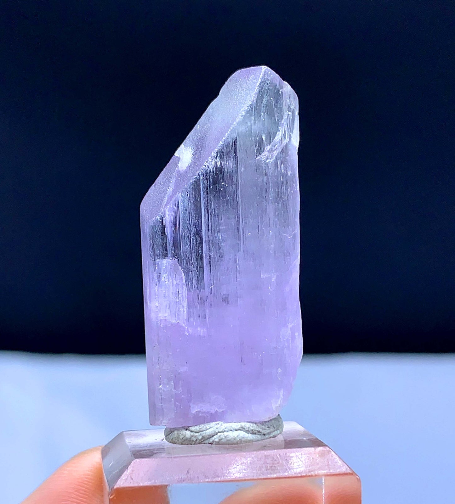 V Shape Terminated Pink Kunzite Crystal - 12 gram