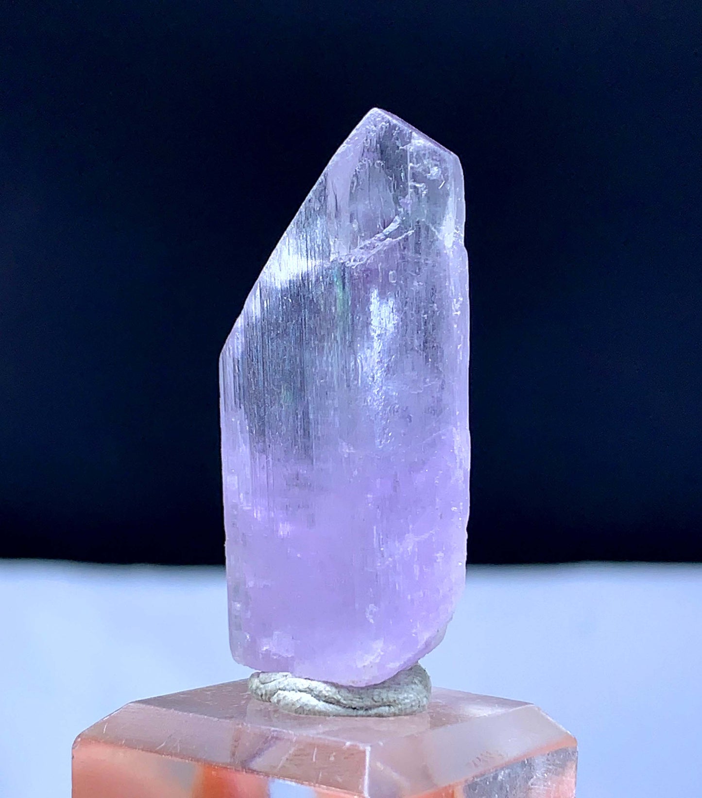 V Shape Terminated Pink Kunzite Crystal - 12 gram