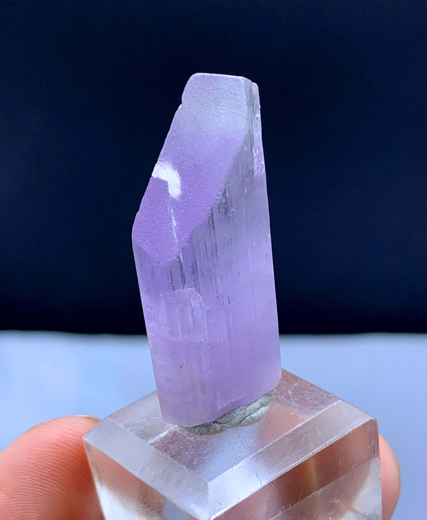 V Shape Terminated Pink Kunzite Crystal - 12 gram