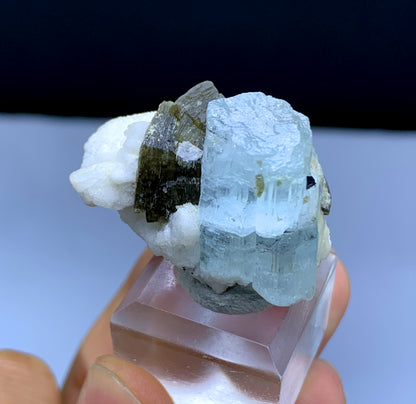 Sky Blue Aquamarine with Mica and Feldspar from Pakistan - 20 gram