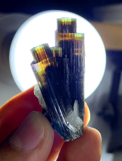 Stunning Multicolor Tourmaline Crystal from Pakistan - 16 gram