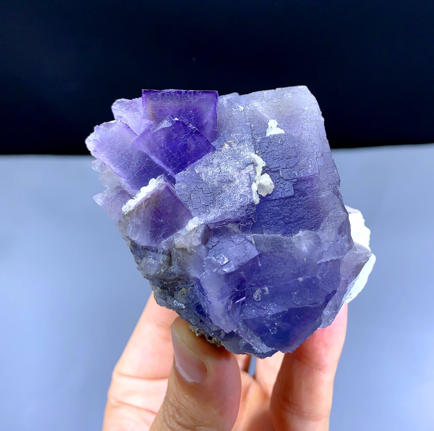 Natural Purple Phantom Fluorite Specimen from Baluchistan Pakistan - 233 grams