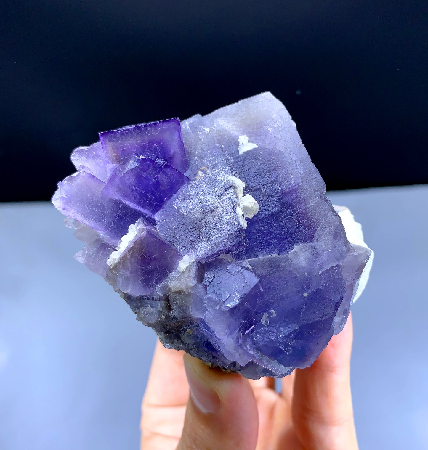 Natural Purple Phantom Fluorite Specimen from Baluchistan Pakistan - 233 grams