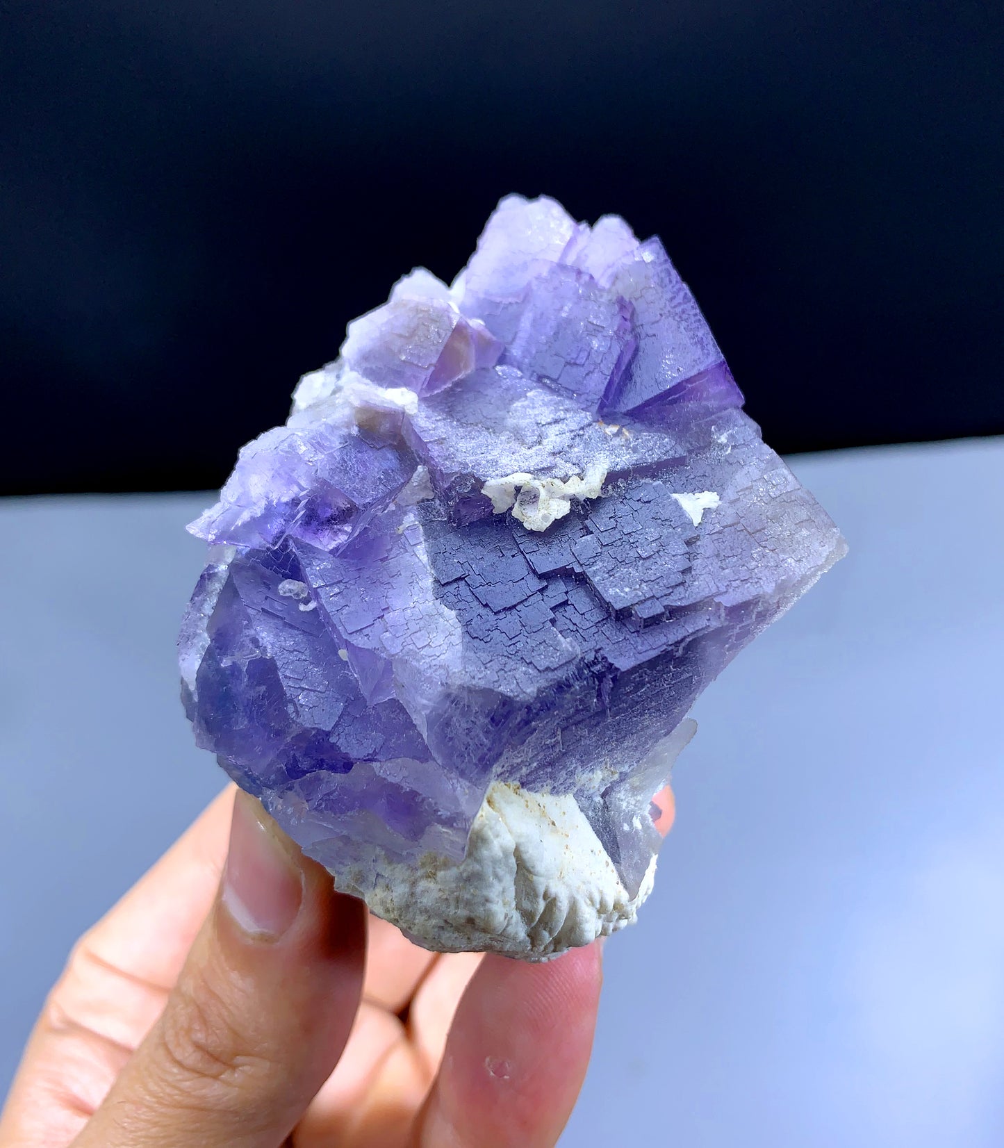 Natural Purple Phantom Fluorite Specimen from Baluchistan Pakistan - 233 grams