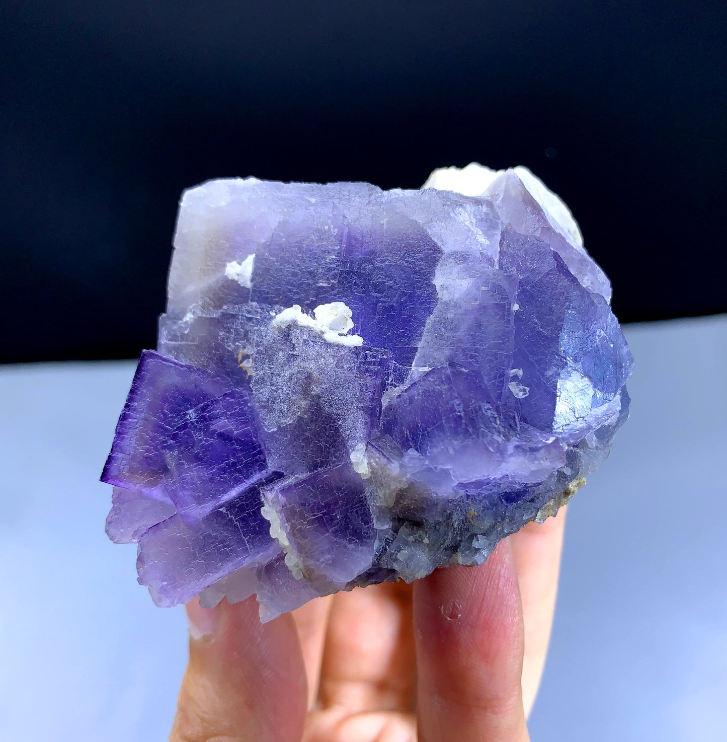 Natural Purple Phantom Fluorite Specimen from Baluchistan Pakistan - 233 grams