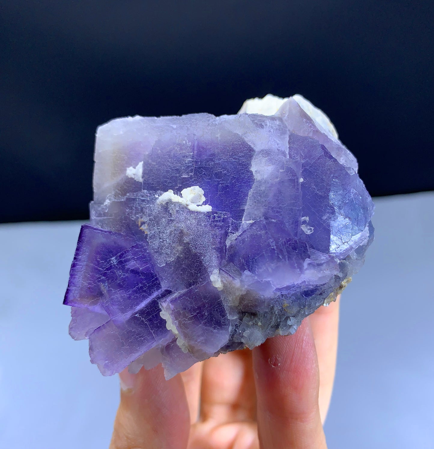 Natural Purple Phantom Fluorite Specimen from Baluchistan Pakistan - 233 grams