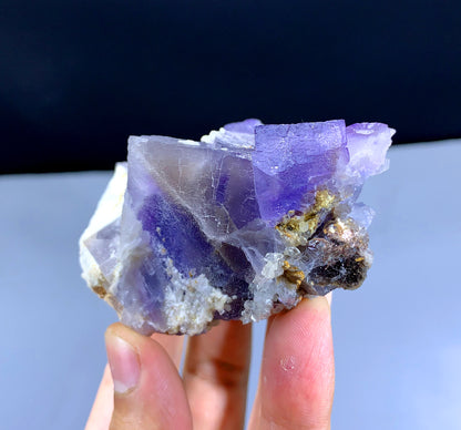 Natural Purple Phantom Fluorite Specimen from Baluchistan Pakistan - 233 grams