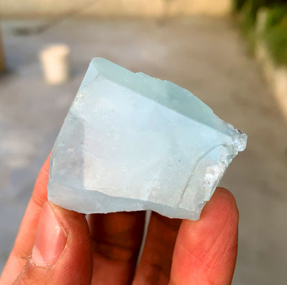 Natural Sky Blue Color Aquamarine Crystal 55 gram