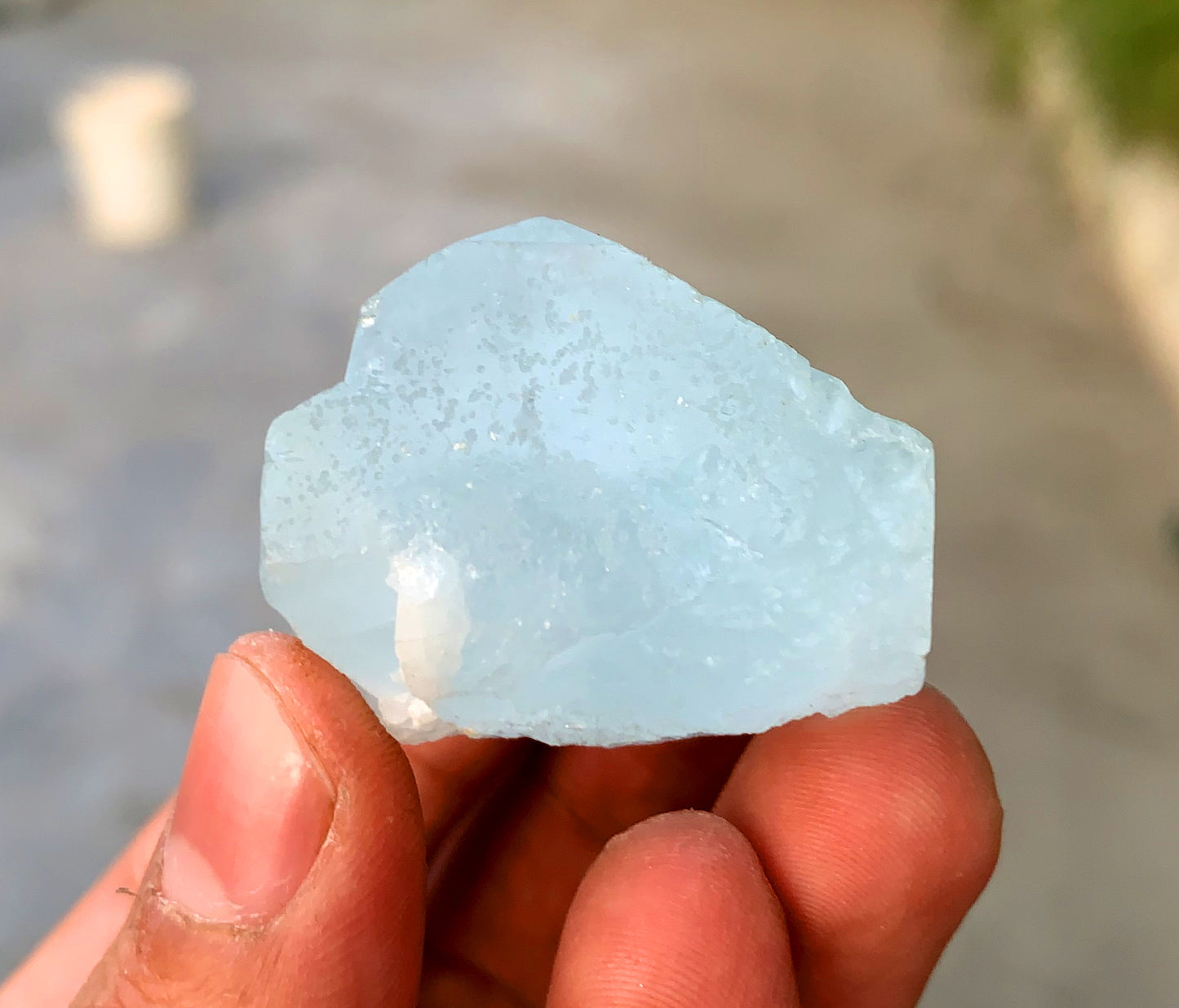 Natural Sky Blue Color Aquamarine Crystal 55 gram