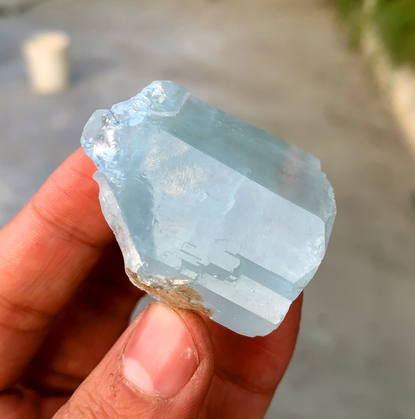 Natural Sky Blue Color Aquamarine Crystal 55 gram