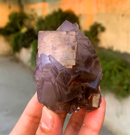 Amazing Purple Phantom Fluorite from Baluchistan Pakistan 195 grams