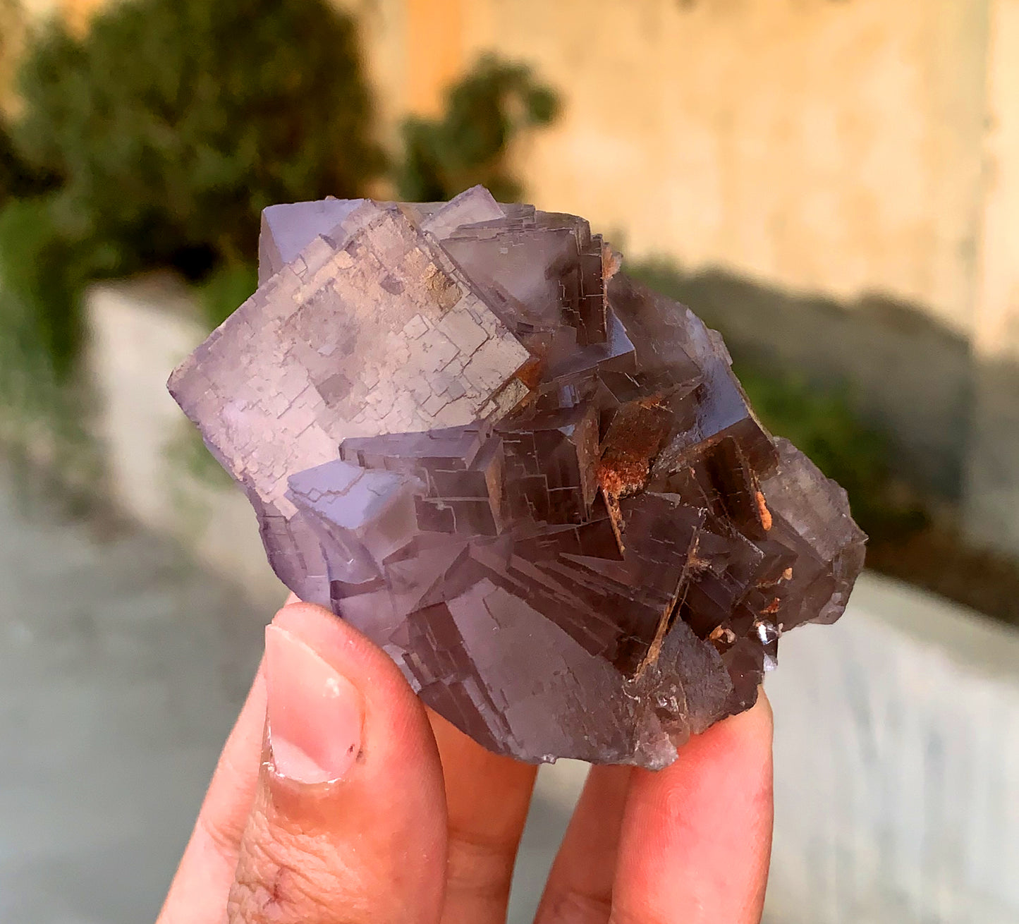 Amazing Purple Phantom Fluorite from Baluchistan Pakistan 195 grams