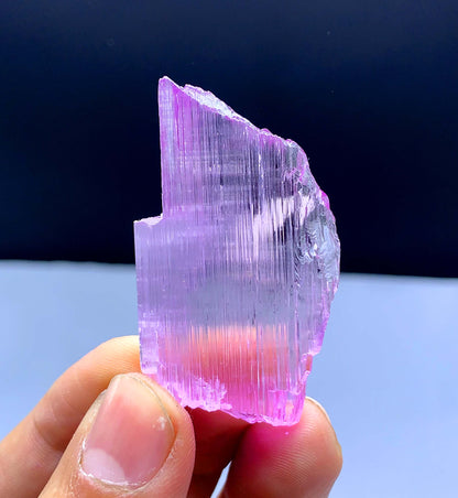 Natural Fluorescent Pink Kunzite Crystal from Afghanistan - 22 grams