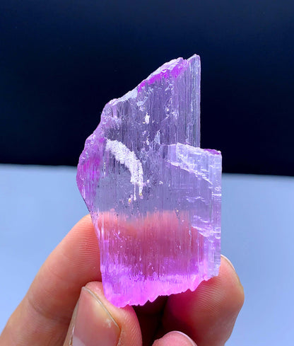 Natural Fluorescent Pink Kunzite Crystal from Afghanistan - 22 grams