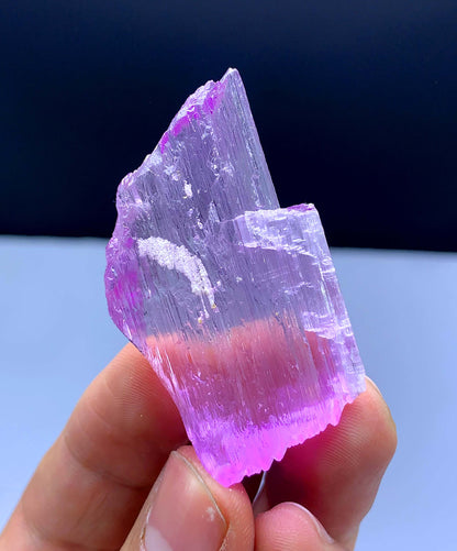 Natural Fluorescent Pink Kunzite Crystal from Afghanistan - 22 grams