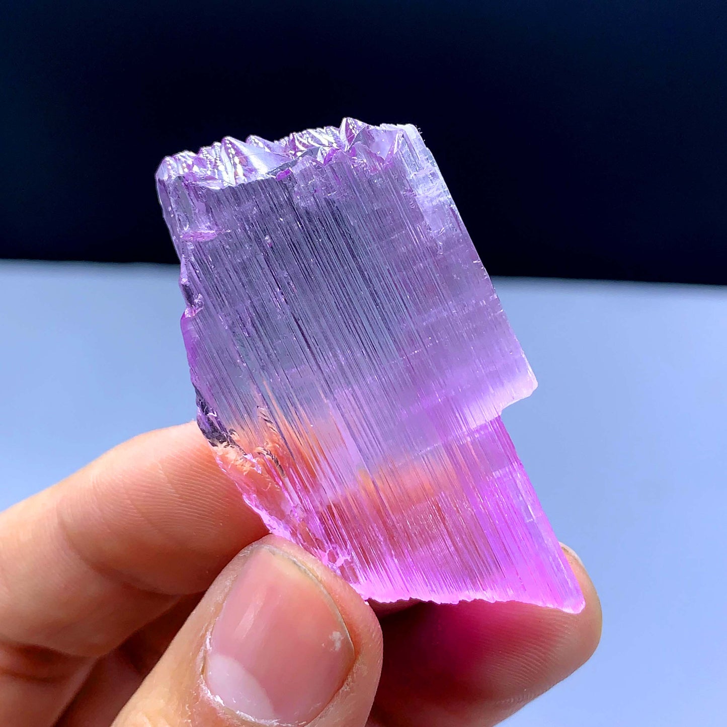 Natural Fluorescent Pink Kunzite Crystal from Afghanistan - 22 grams