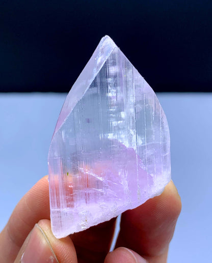 V Shape Terminated Fluorescent Pink Color Kunzite Crystal from Afghanistan