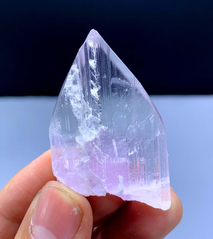 V Shape Terminated Fluorescent Pink Color Kunzite Crystal from Afghanistan