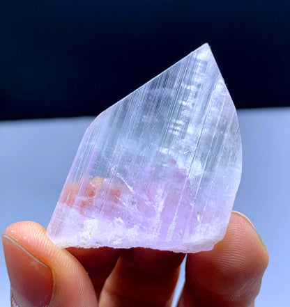 V Shape Terminated Fluorescent Pink Color Kunzite Crystal from Afghanistan