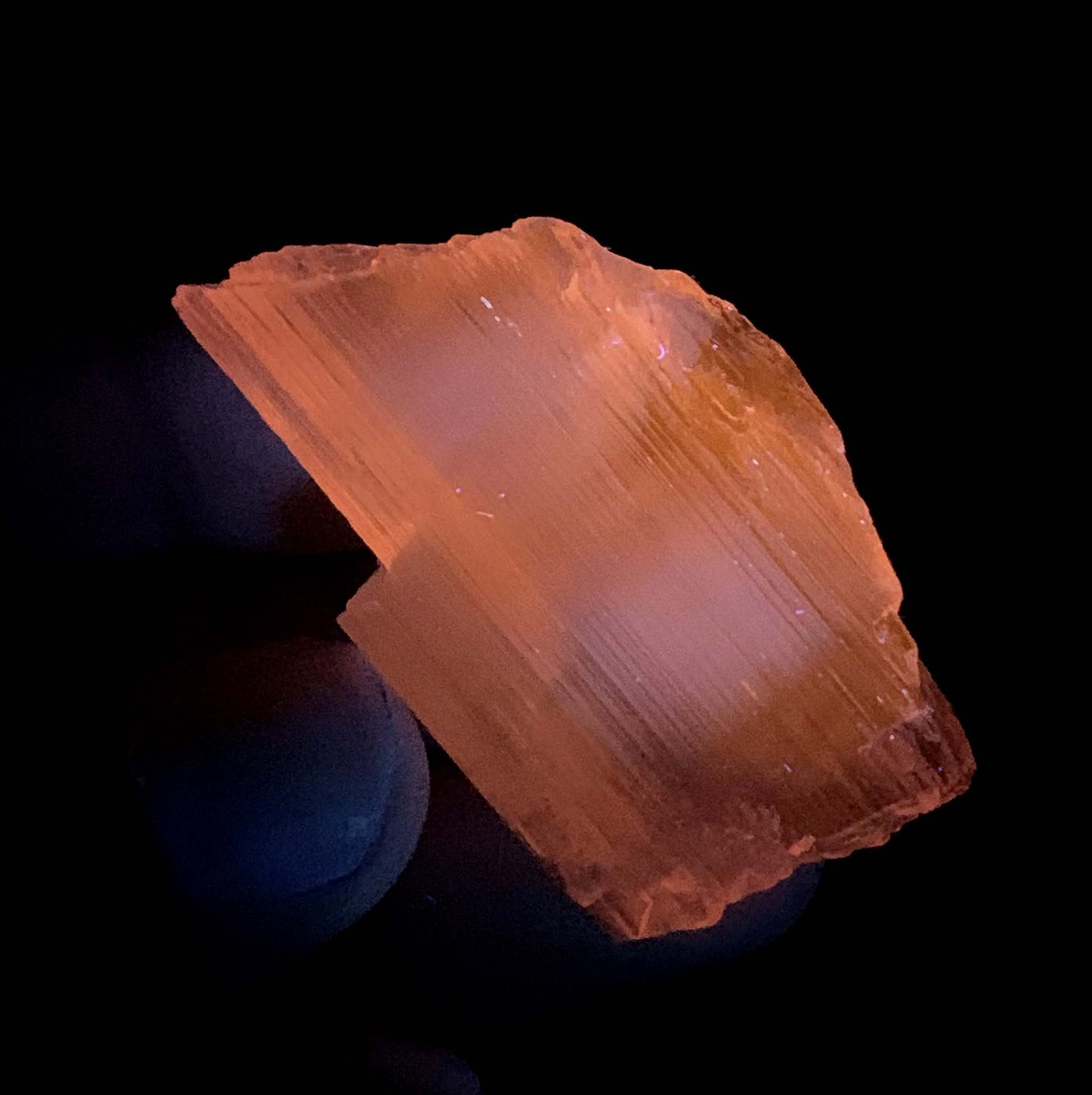 Natural Fluorescent Pink Kunzite Crystal from Afghanistan - 22 grams