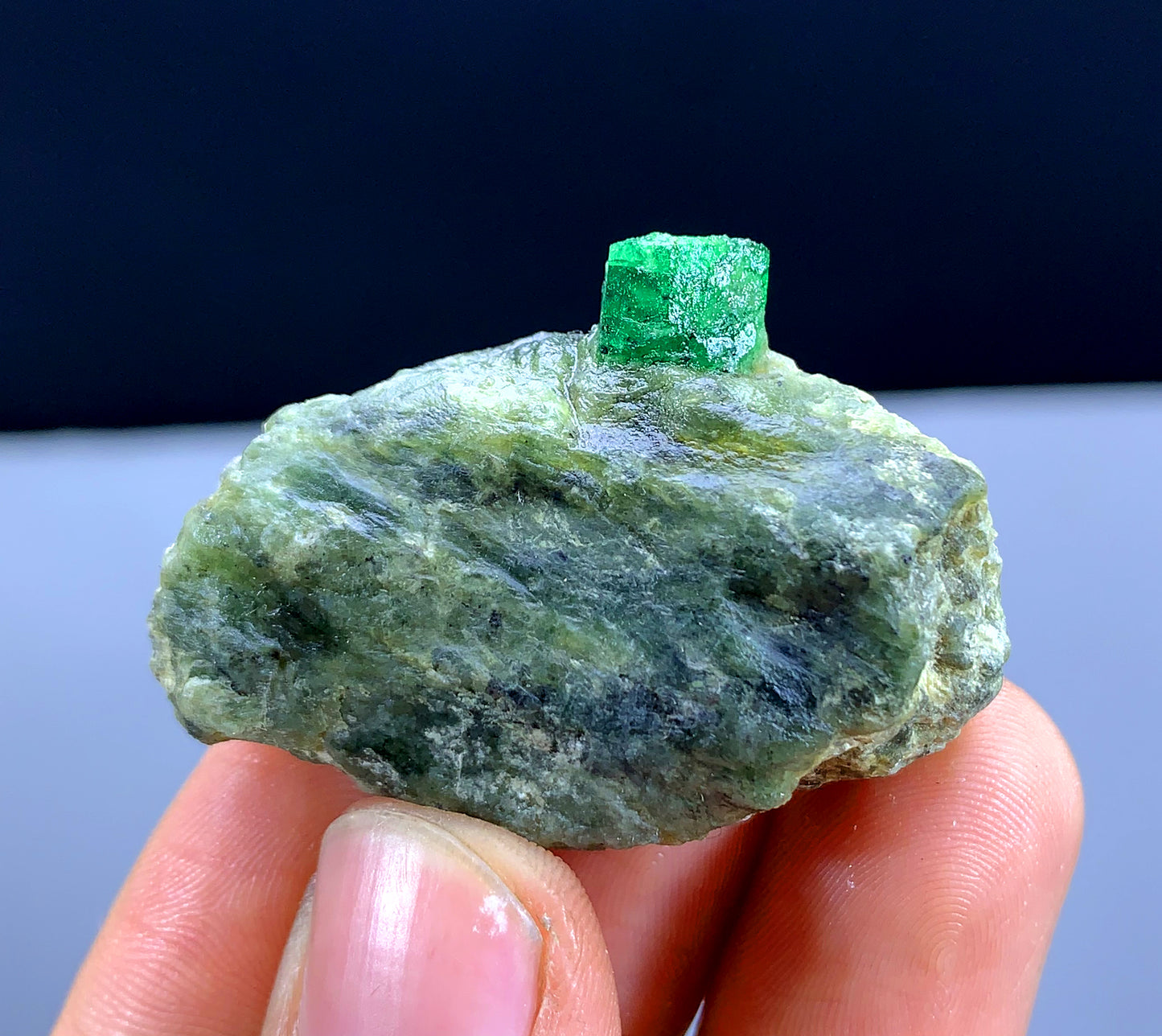 Lush Green Color Emerald on Matrix from Swat valley Pakistan - 25 gram