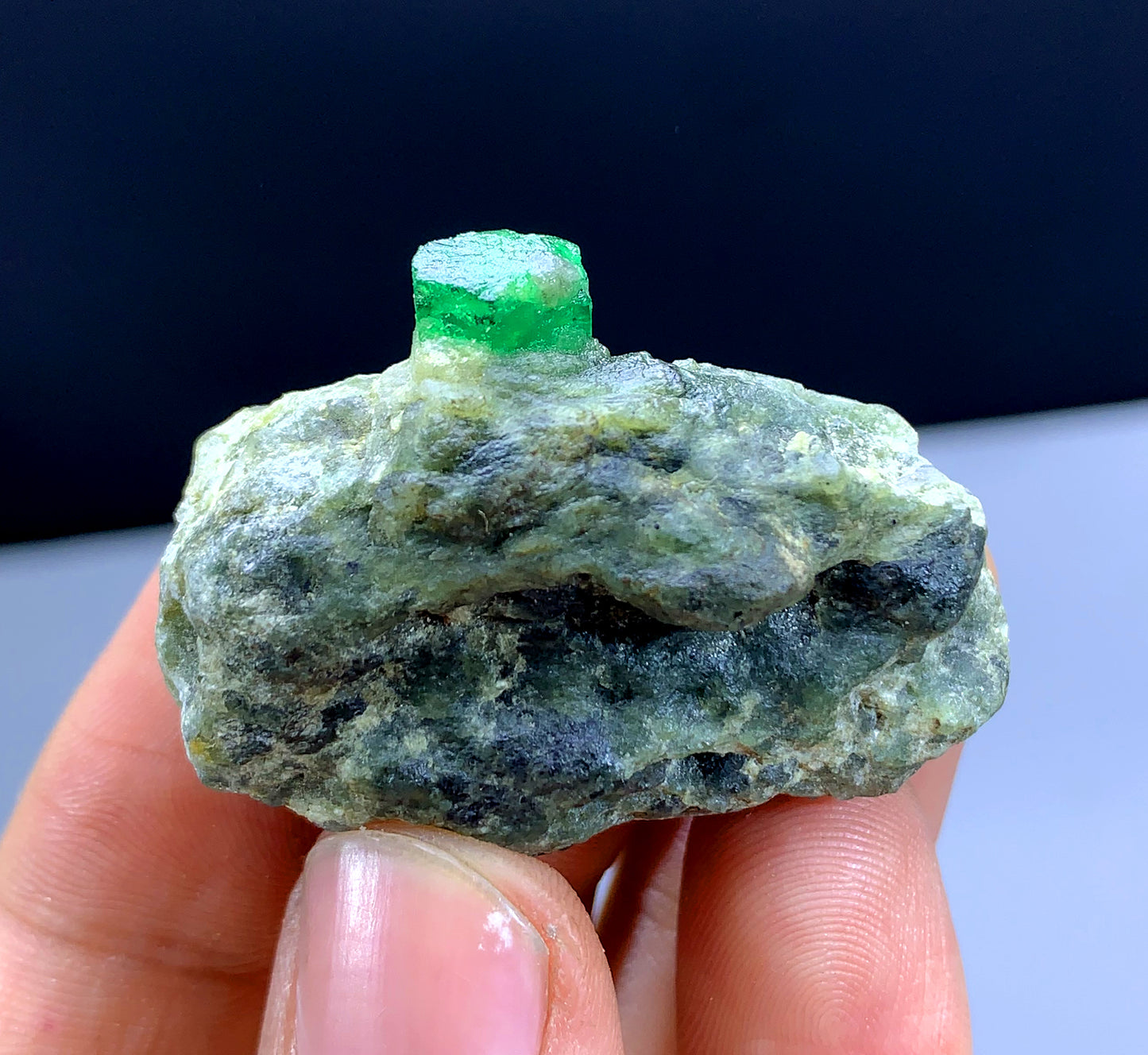 Lush Green Color Emerald on Matrix from Swat valley Pakistan - 25 gram